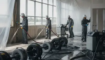 Commercial water damage restoration team in Menifee, CA responding to flood damage