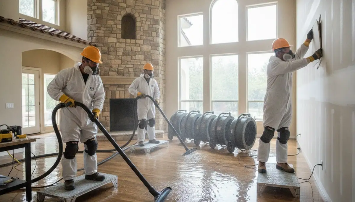 Water damage restoration team serving Menifee, CA, handling emergency cleanup and drying services