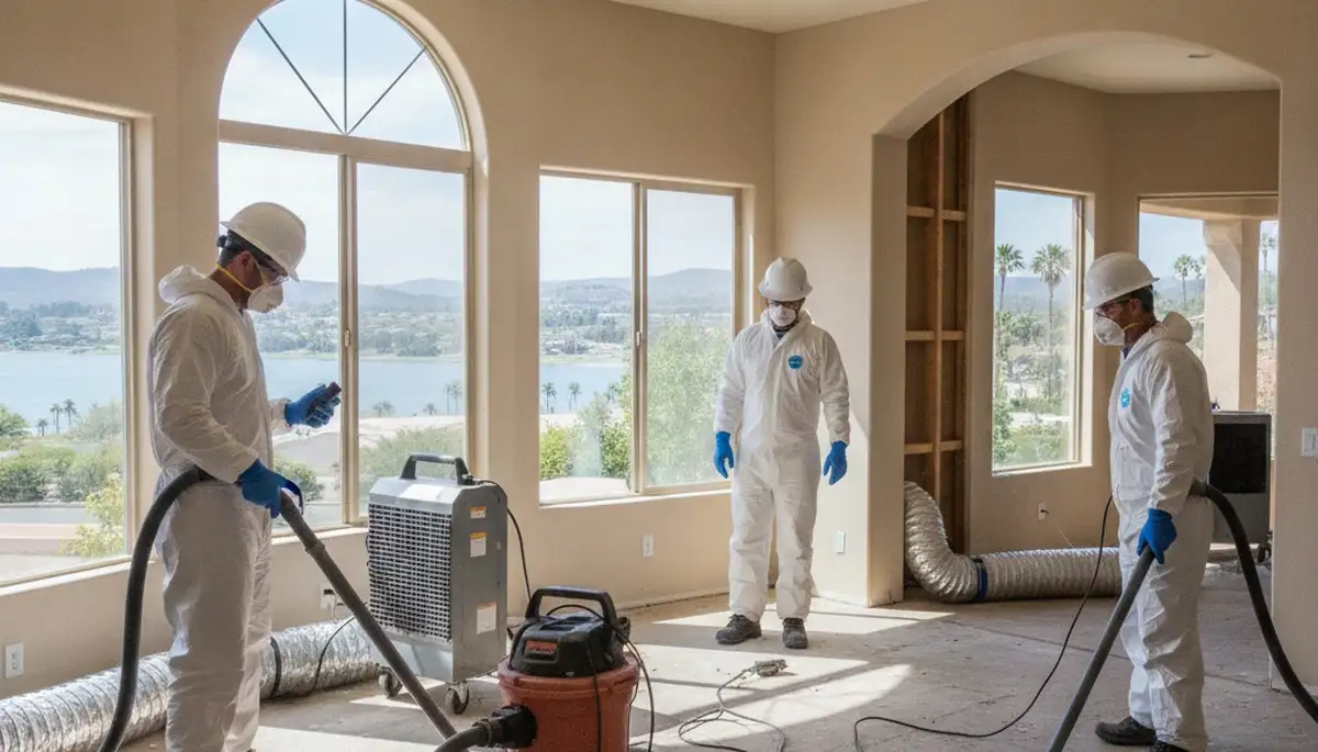 Water damage restoration team serving Menifee, CA with professional cleanup and drying services