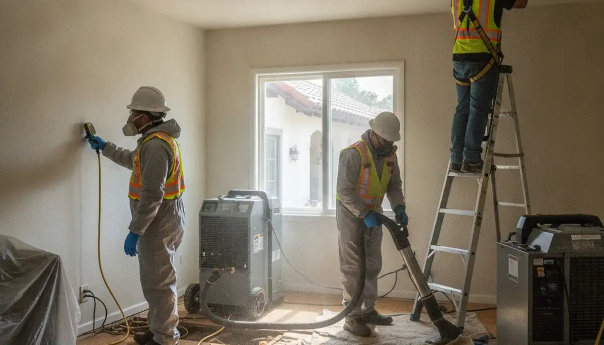 Water damage restoration team serving Menifee, CA with professional cleanup and repair services